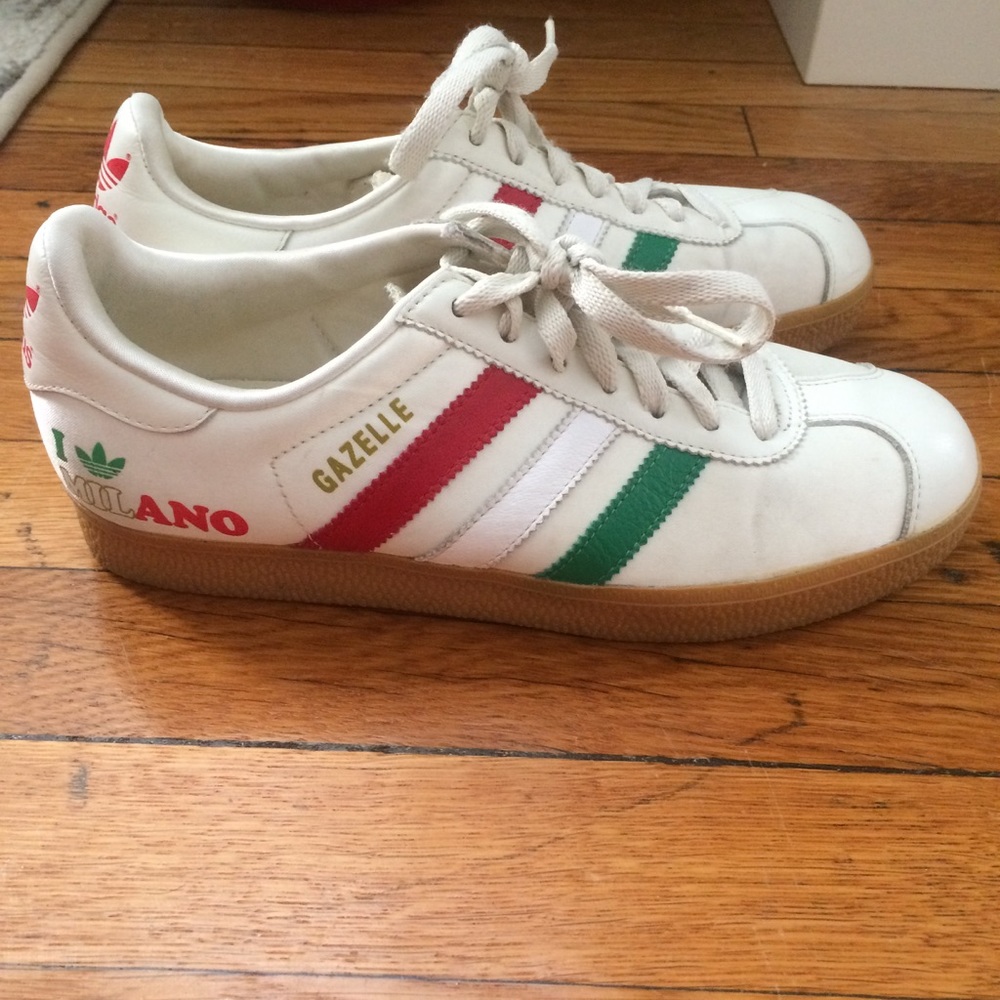 Adidas Gazelle I ❤️ Milano Italy theme sneakers