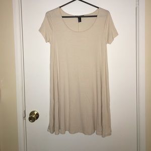 Cream T-Shirt Dress