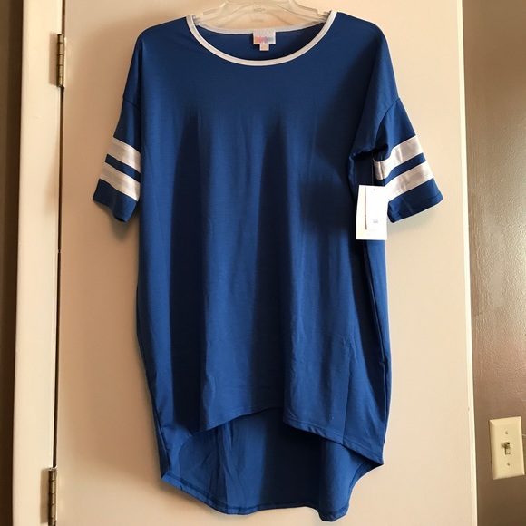 LuLaRoe Tops - Varsity Stripe Blue/White Irma - XXS