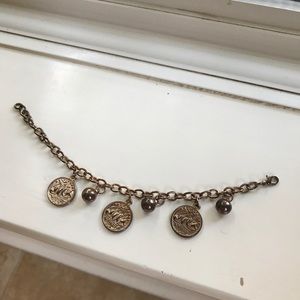 Cute vintage coin charms bracelet