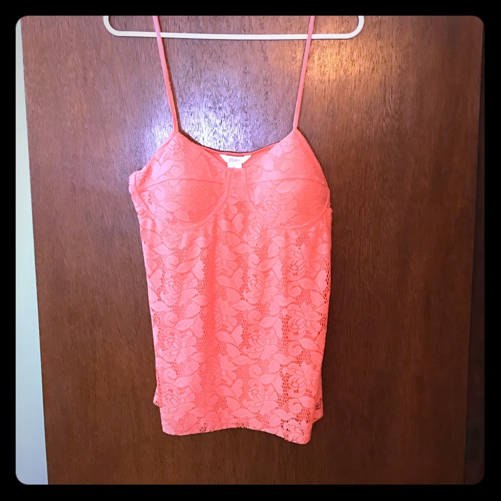 🎀Candie's🎀 Coral Floral Tank Top Size XL Juniors