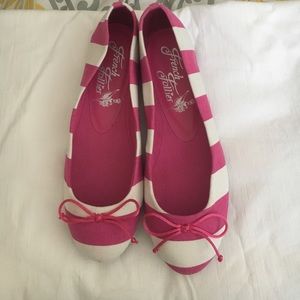 French Follies Pink and White Flats