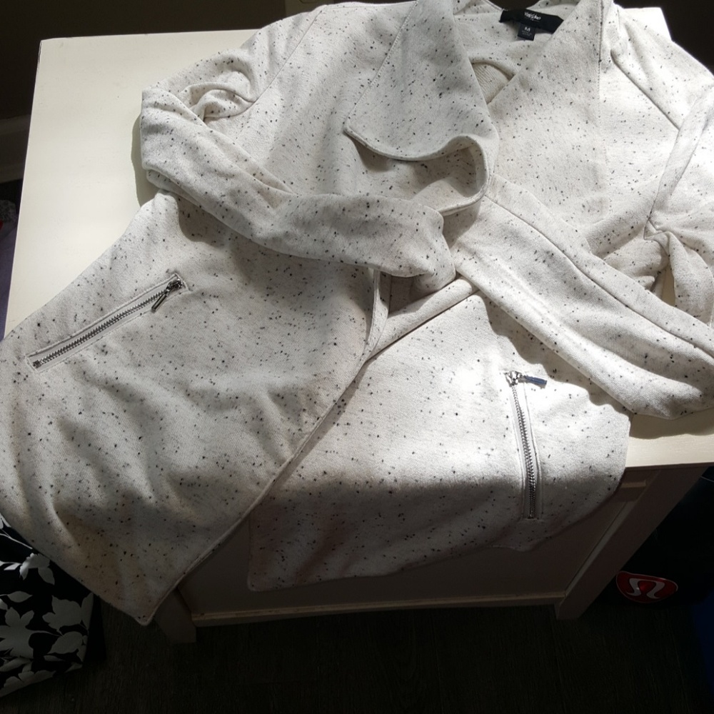 Speckled,  comfy motorcycle jacket