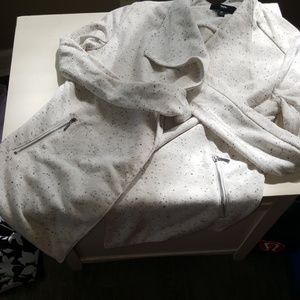 Speckled,  comfy motorcycle jacket