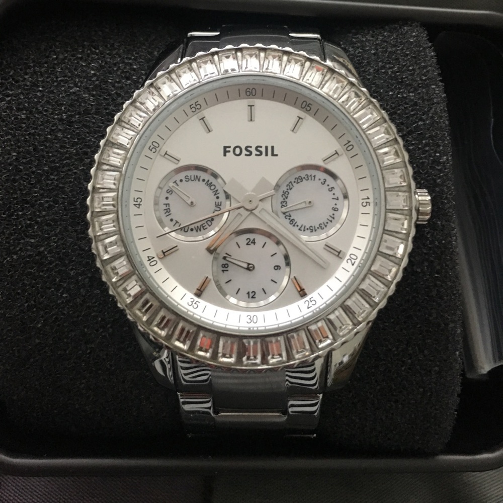 Silver Fossil watch
