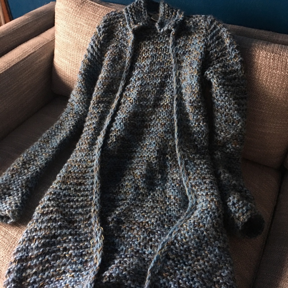 Free People Long Blue Sweater