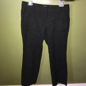 New York & Company Black Linen Capris