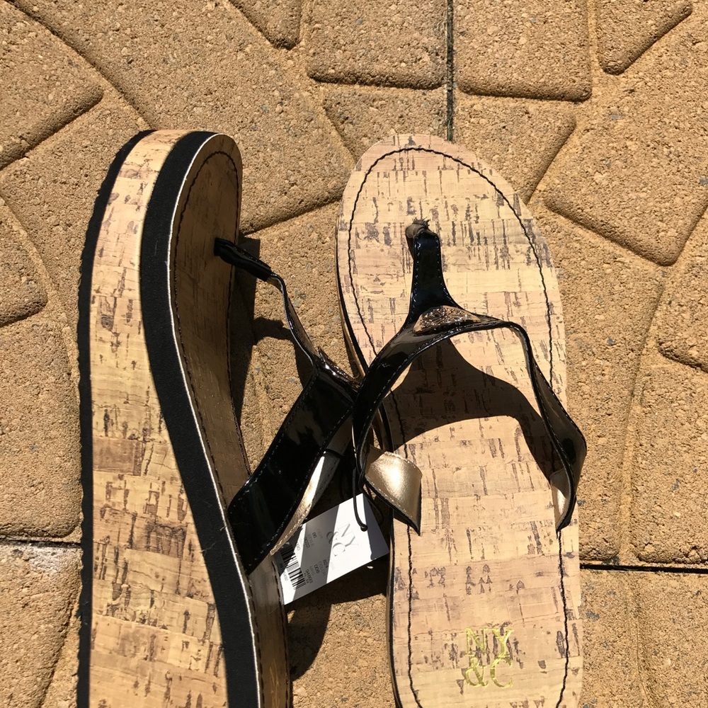 New York and Company Wedge Flip flop -