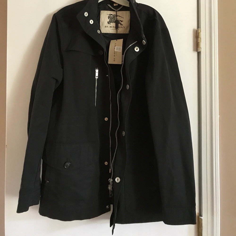 Men's Black Burberry Coat