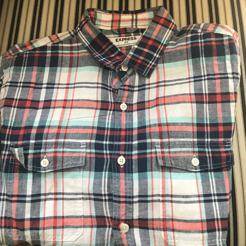 Express button down flannel.