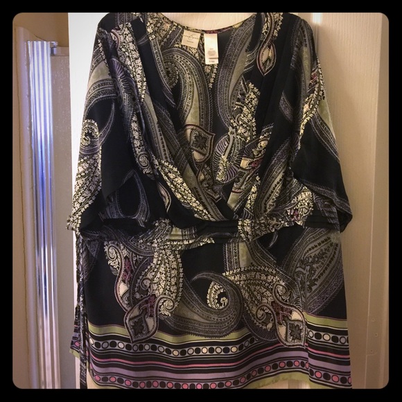 Sheer patterned top like new - Picture 1 of 4