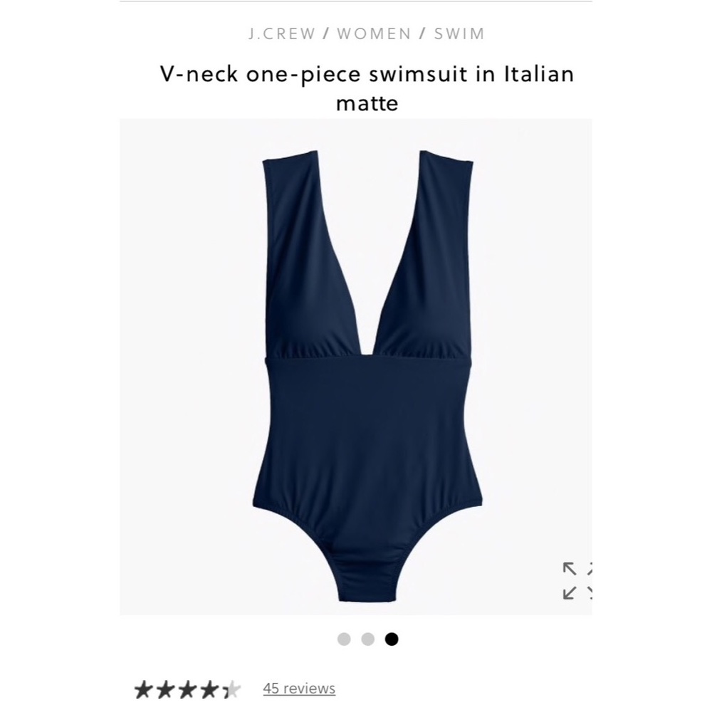 NWT JCrew V-neck One Piece in Italian Matte