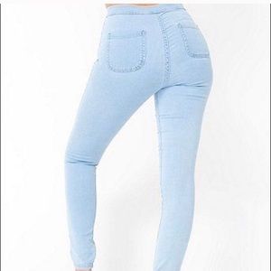 American Apparel Stretch Light Wash Jeans