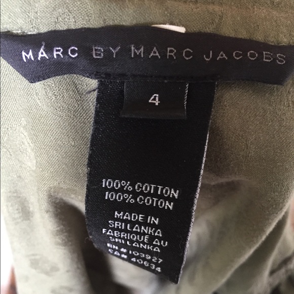 SOLD Marc by Marc Jacobs Olive Jacket Size 4 - Picture 5 of 5