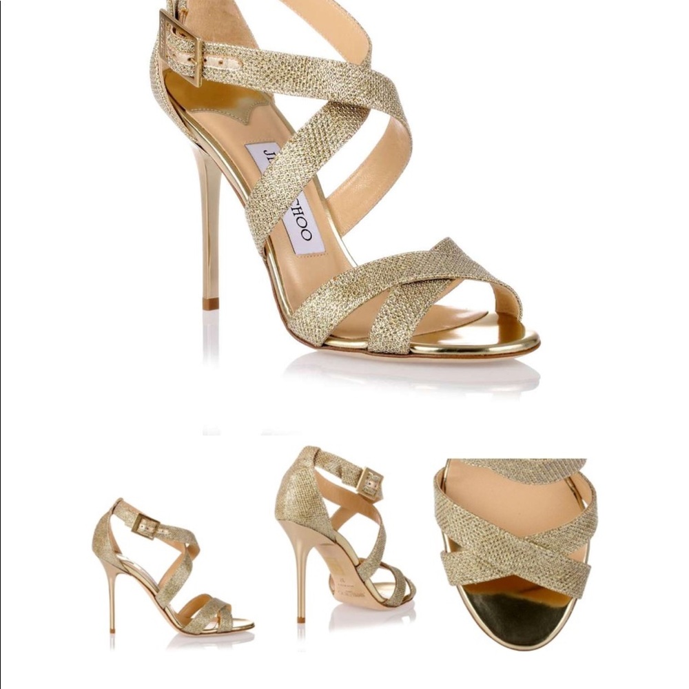 Jimmy Choo Lottie glitter strappy sandal 37.5