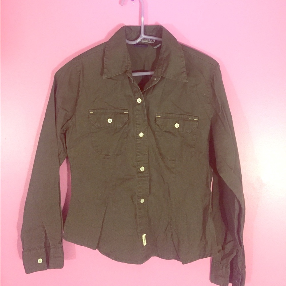 Early 00 cargo button down *smoke & pet free home*