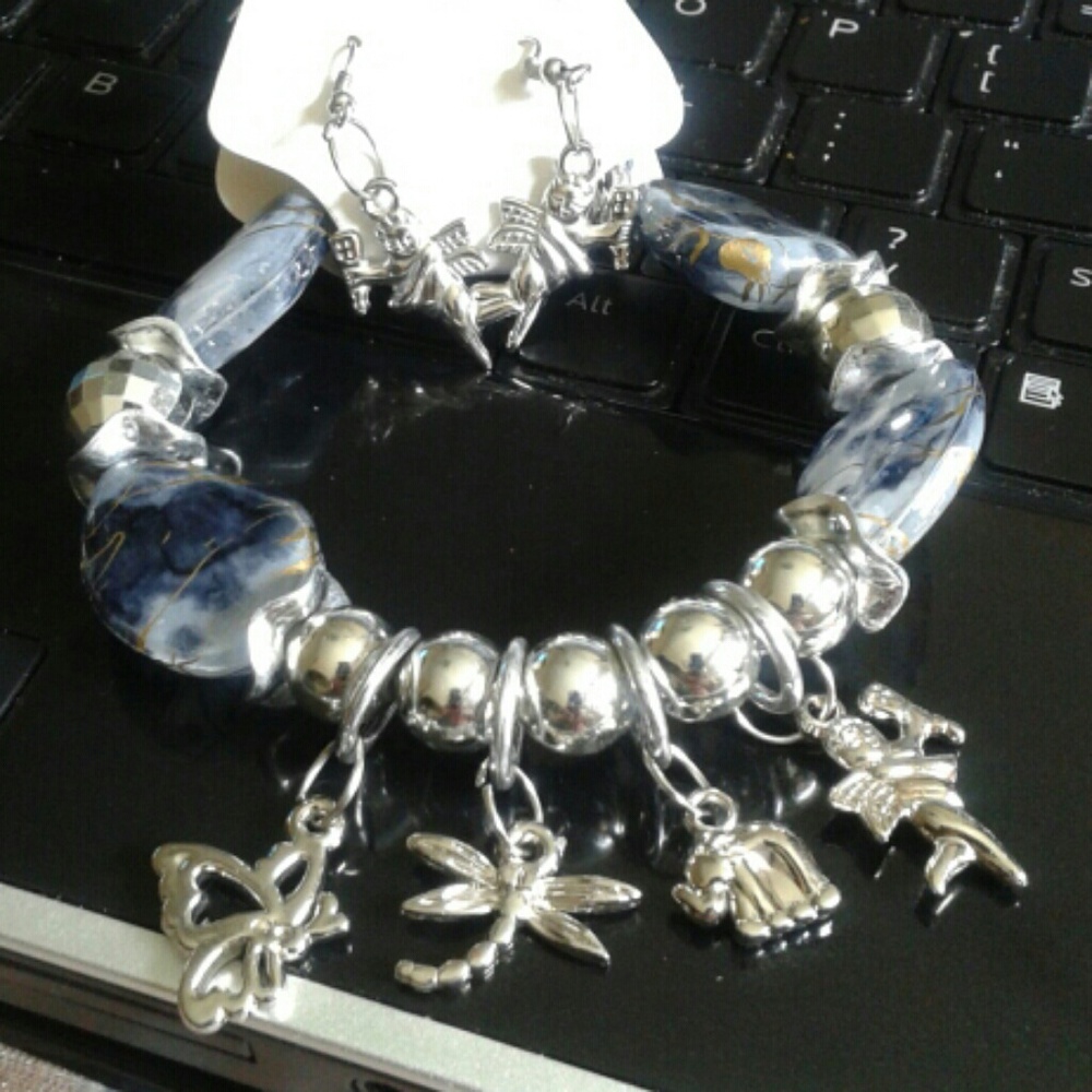 Charming Bracelet  and earring set