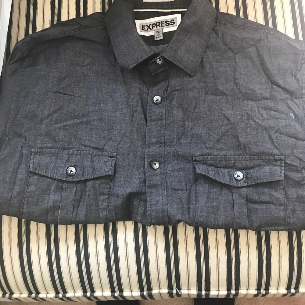 Express Fitted button down. Long sleeve.