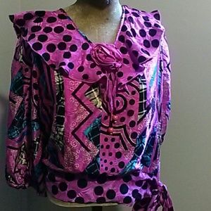 Blouse hot pink colorful