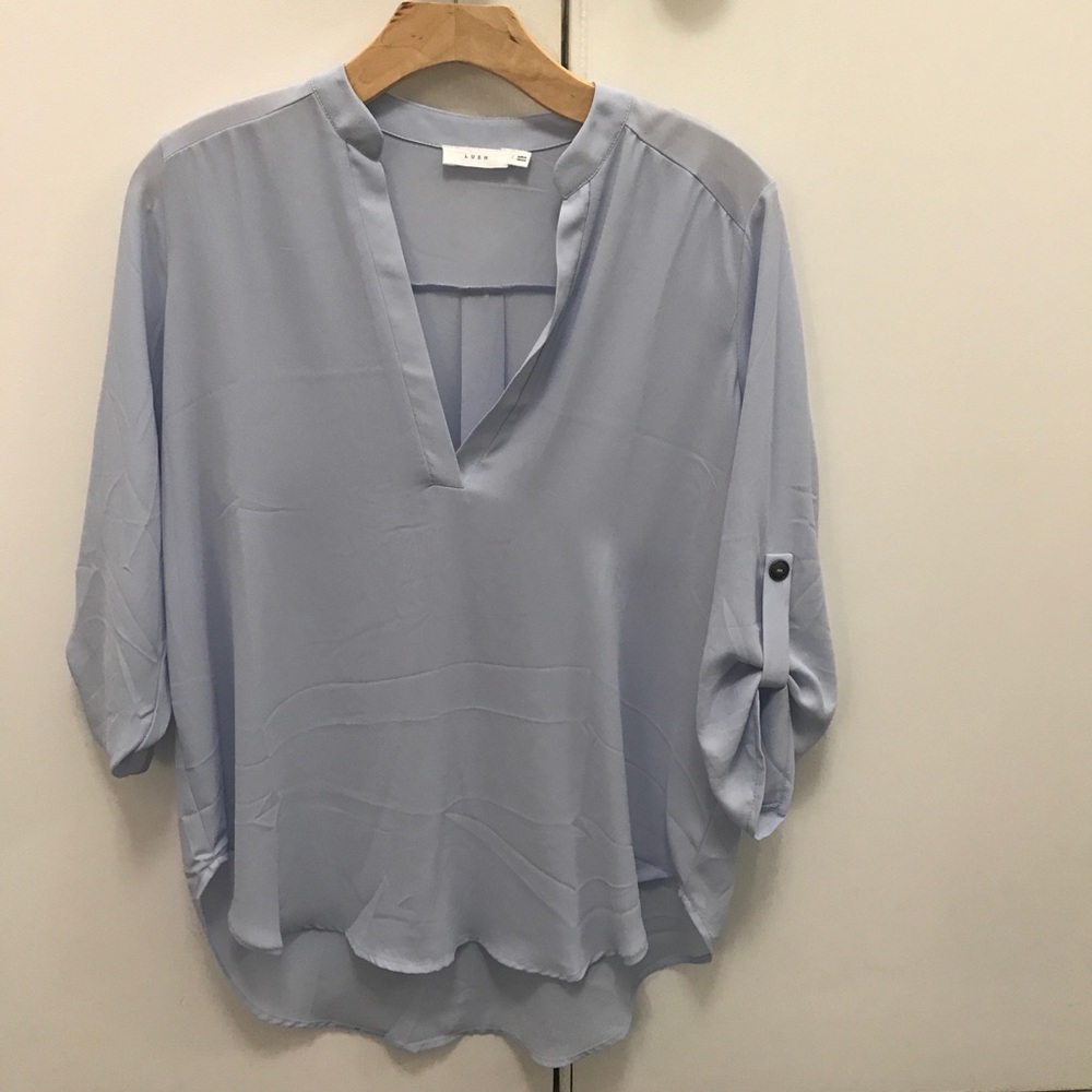 Lush Light Blue Blouse