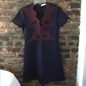 Sandro Neoprene Lace Dresss