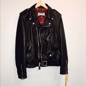 Schott NYC 646VN Leather Biker Jacket