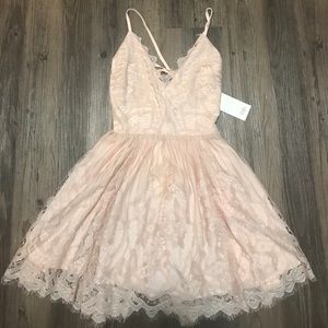 Light pink lace dress