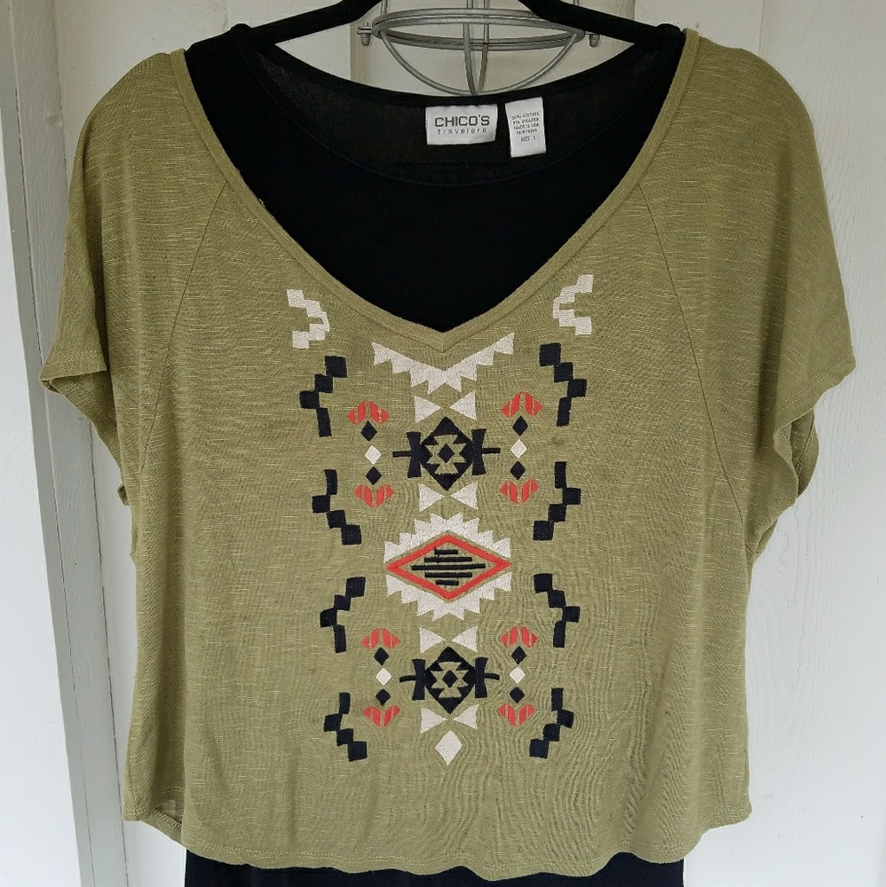 Crop Aztec design top