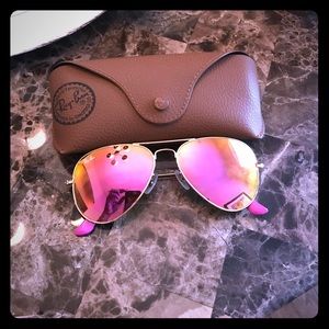 Polarized Pink Authentic RayBan Aviators!