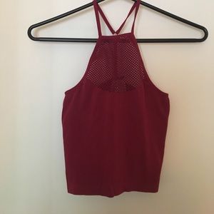 Racerfront Maroon CropTop