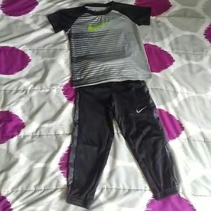 Nike therma fit sweat pants & dri fit tee l