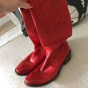 Red Frye cowboy boots