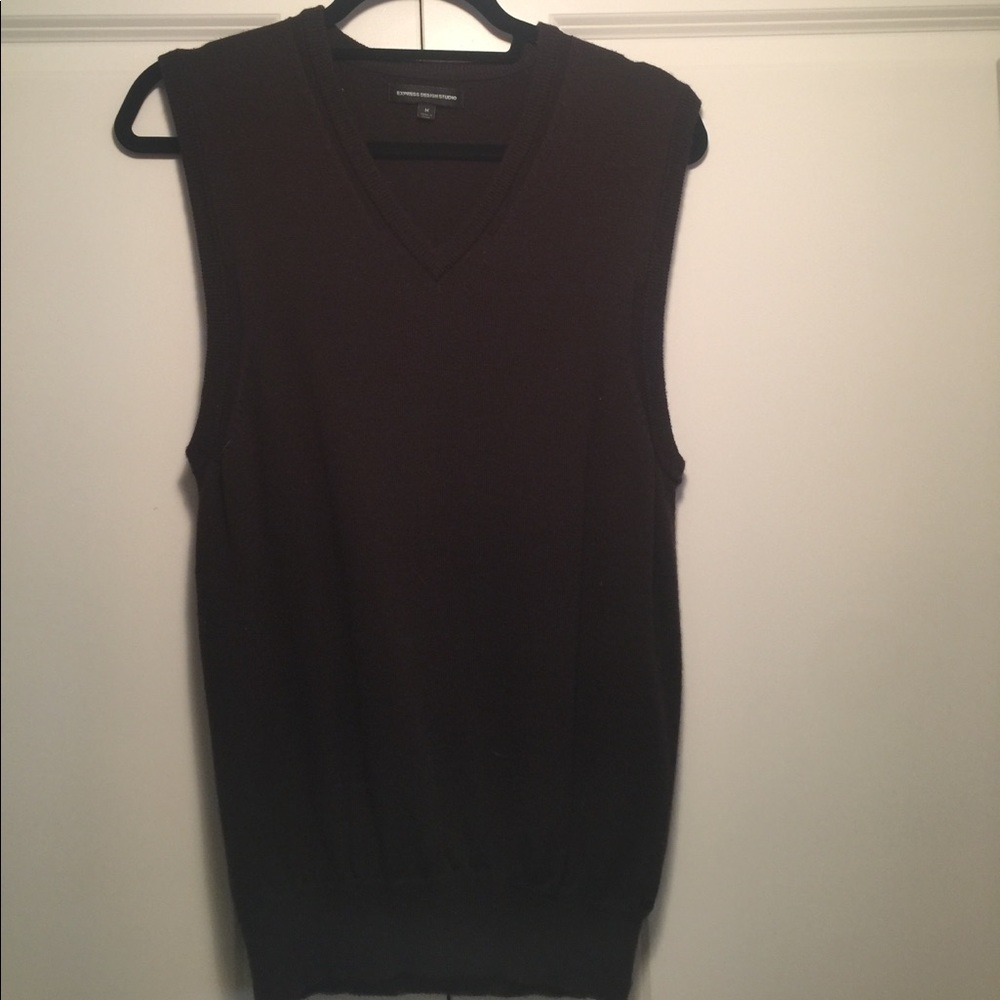 Express Brown Sweater Vest (Medium)