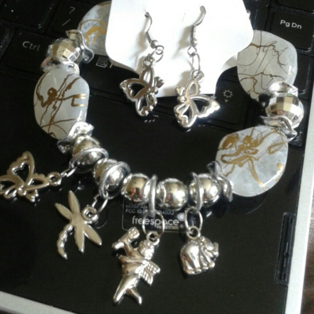 Charming Bracelet and Earrings
