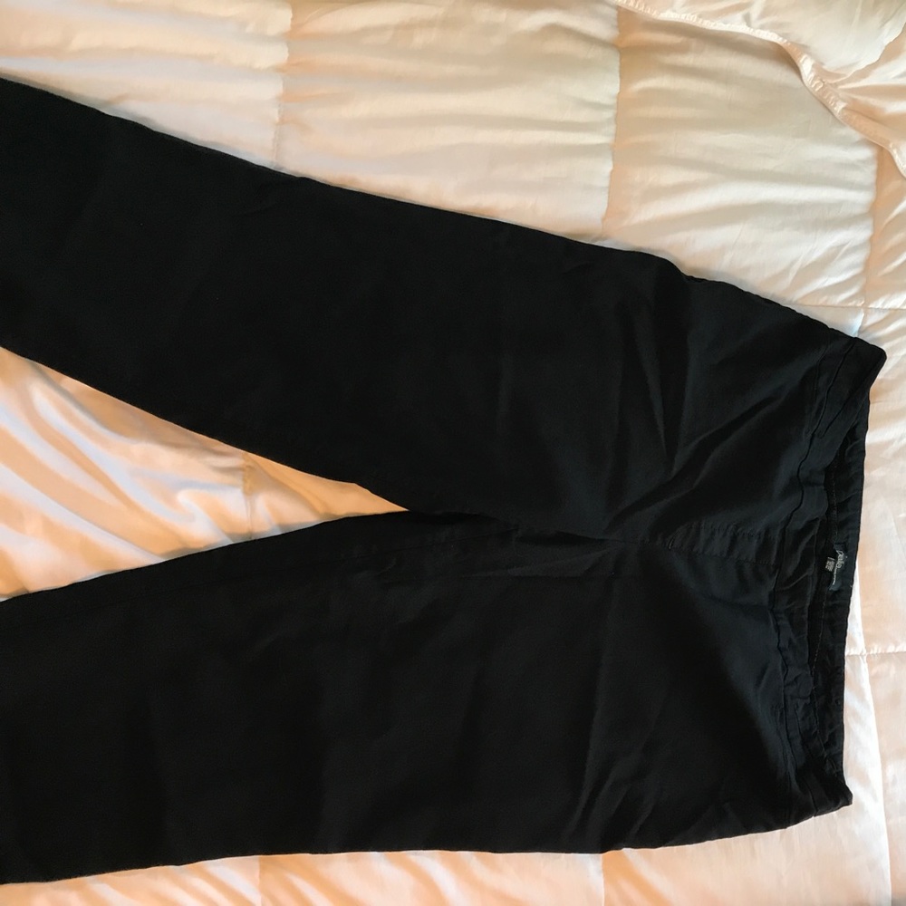 Black stretch ankle pants