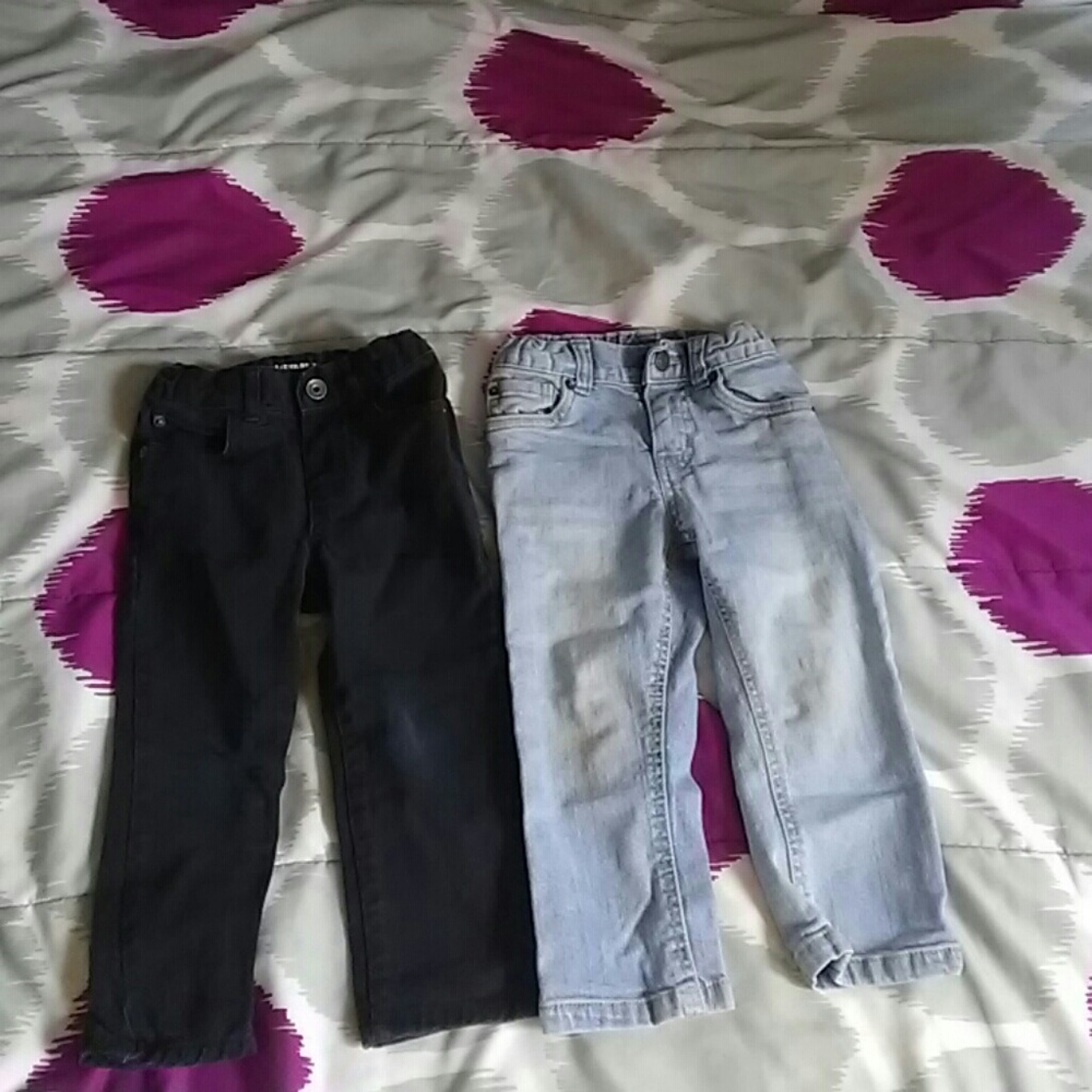 Black & light blue jeans