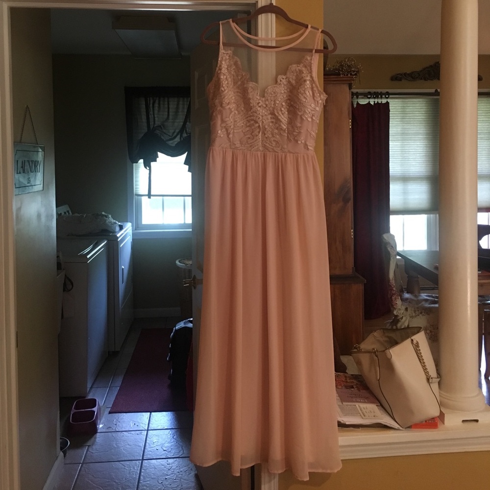 Pink chiffon Bridesmaid/prom/evening gown