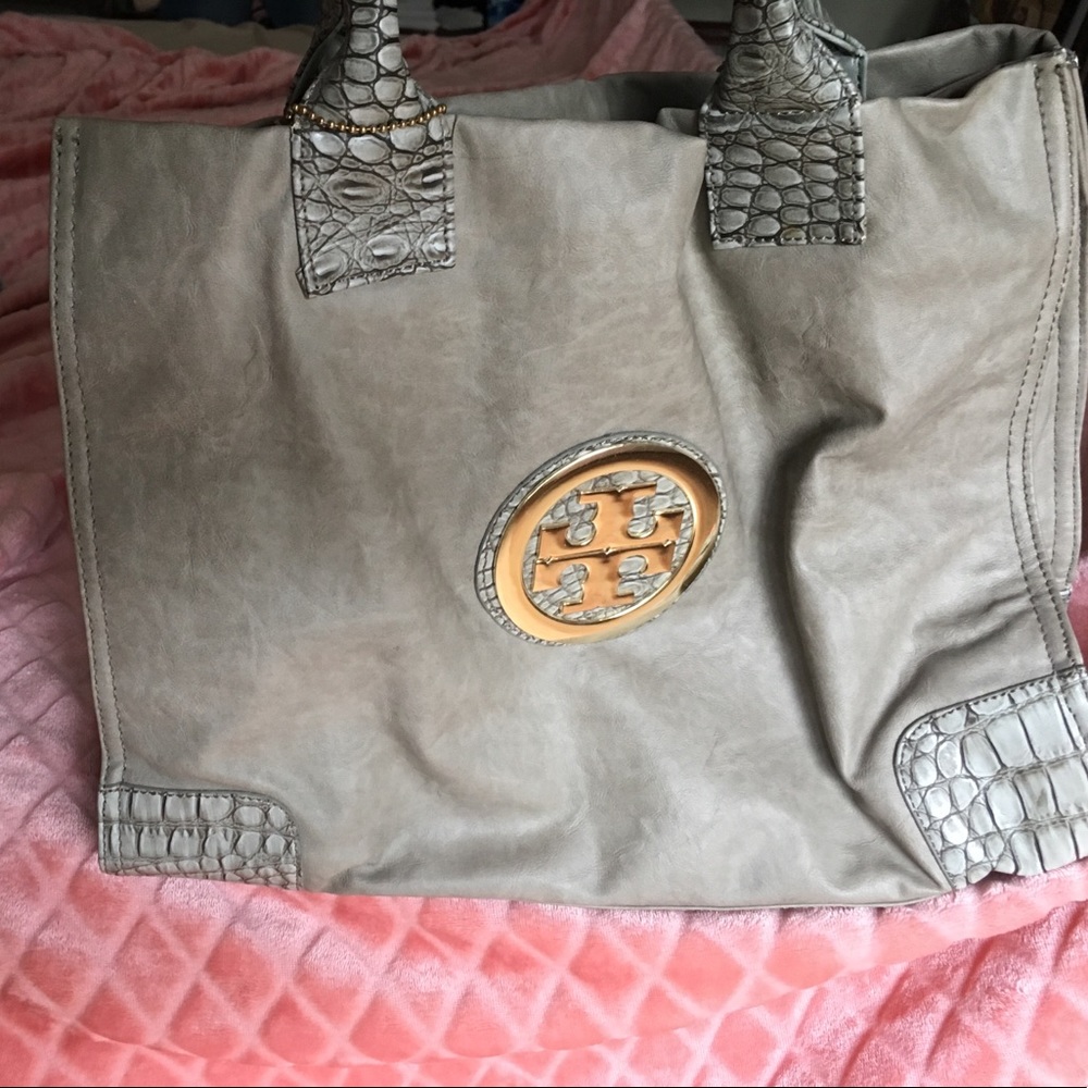 Tory Burch large gray tote 👜 price drop