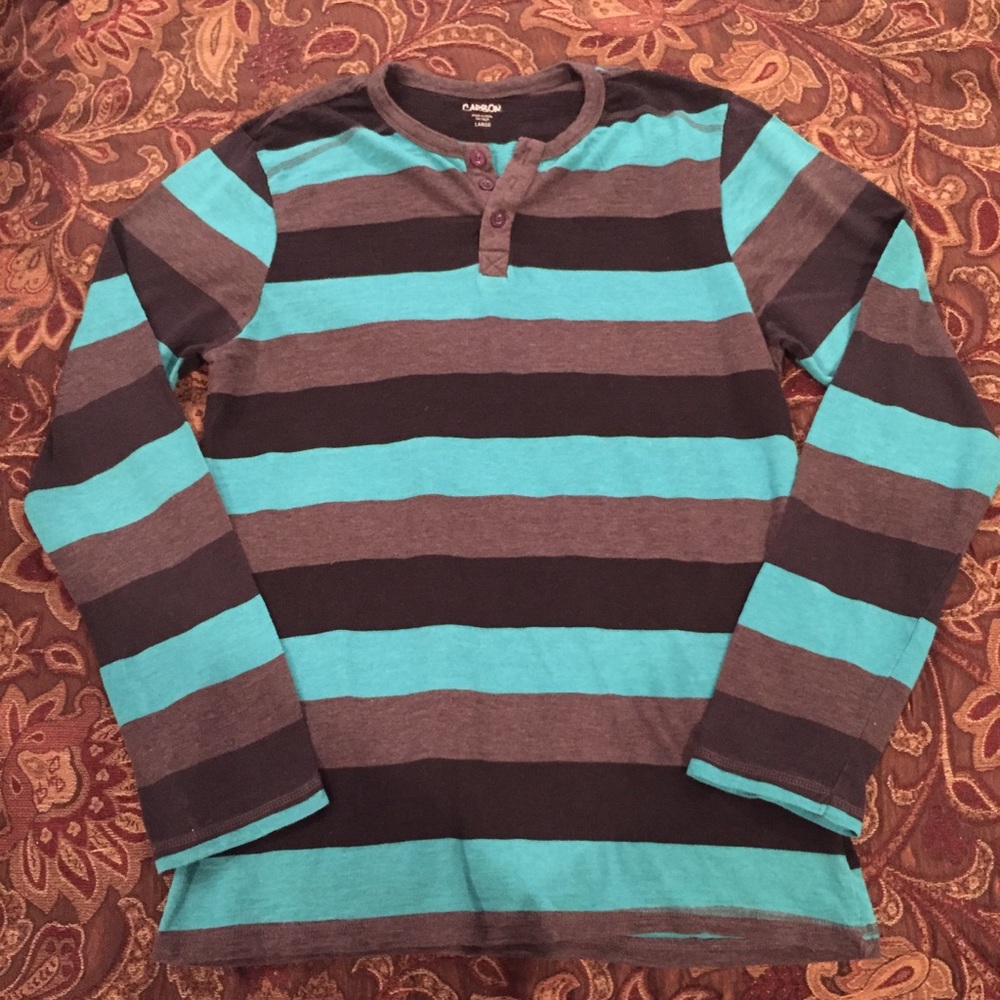 Carbon Striped Long Sleeve Tee