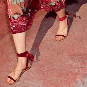 valentino velvet sandals