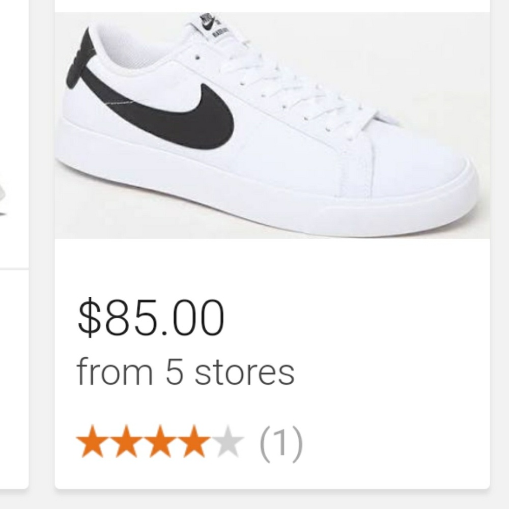 SOLD White and Black Nike Shoes