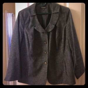 Blue gray wear to work two piece suit