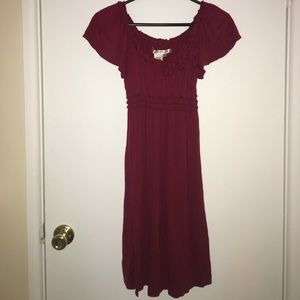 Red Short Sleeved Dress