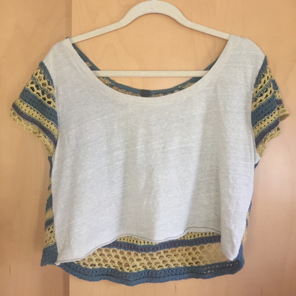 Free People We The Free Crochet Back Crop Top