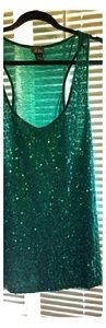 Green sequin tank