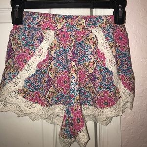 LF Mika & Gala Pink & Blue crochet soft shorts XS