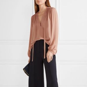 ✨HP✨ Theory Silk Blouse in Ivory