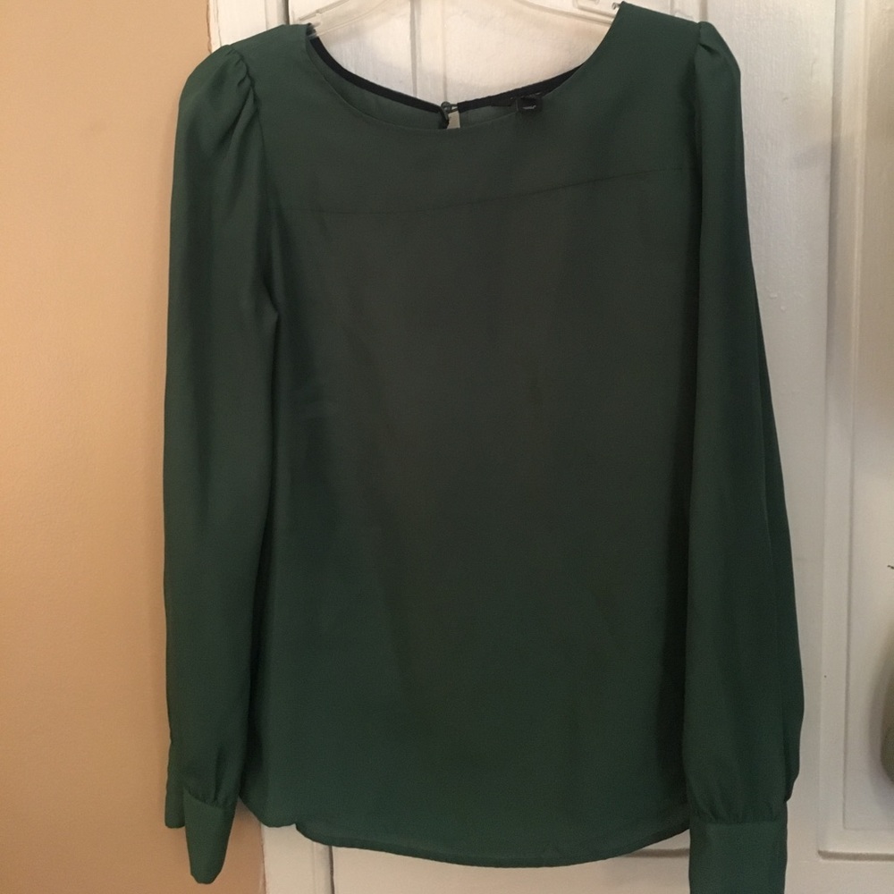 Silky green J Crew top