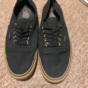 Black and Tan men's vans size 10