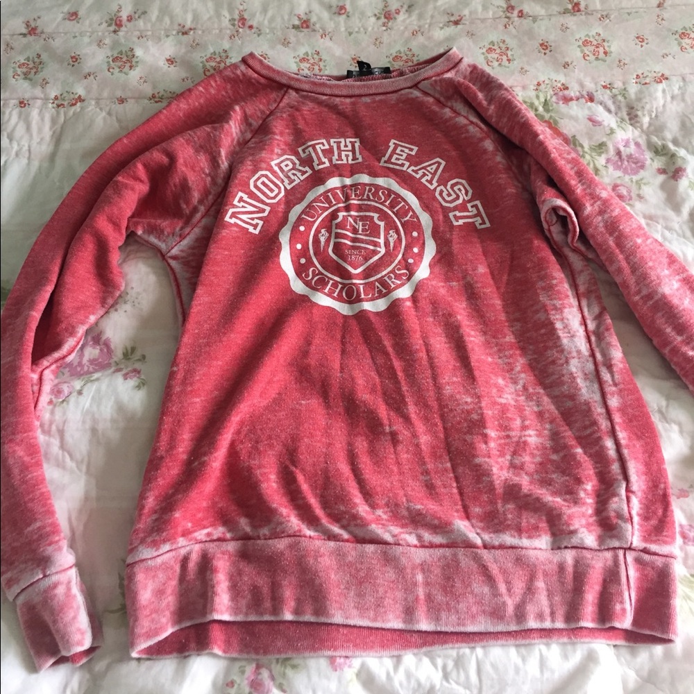 Kids pink worn out sweater